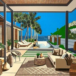 Beaux Jours - 100x100cm - Laque sur toile - 2025 Beaux Jours - 100x100cm - Laque sur toile - 2025
